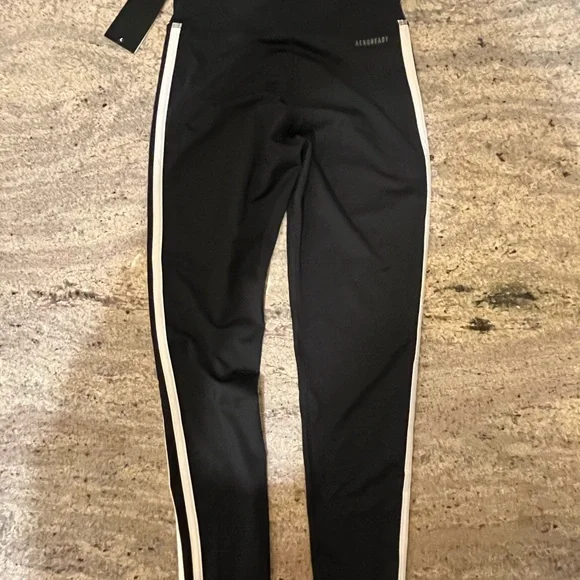 NWT Adidas Girls medium 10/12 AEROREADY® Long Tights - Picture 4 of 7